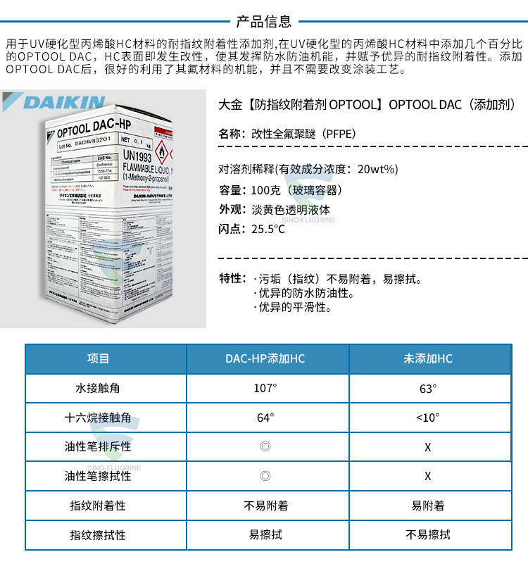日本大金OPTOOLDAC-HP防指纹助剂