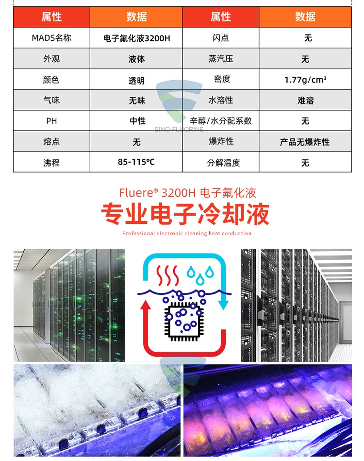 Fluere-3200H电子氟化液参数及效果展示