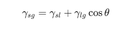 Young's Equation 固体表面润湿性.png